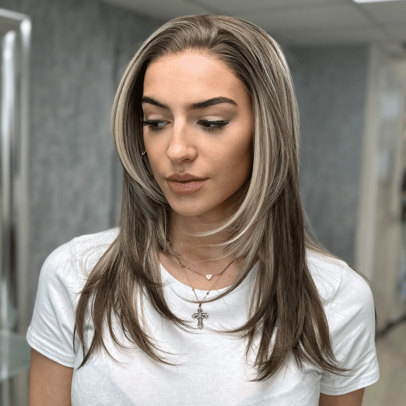 Two Tone Blonde Lace Front Wig | 18–20 Inch Synthetic Heat Safe Wig-Camille - estellewigsandmore.co.uk