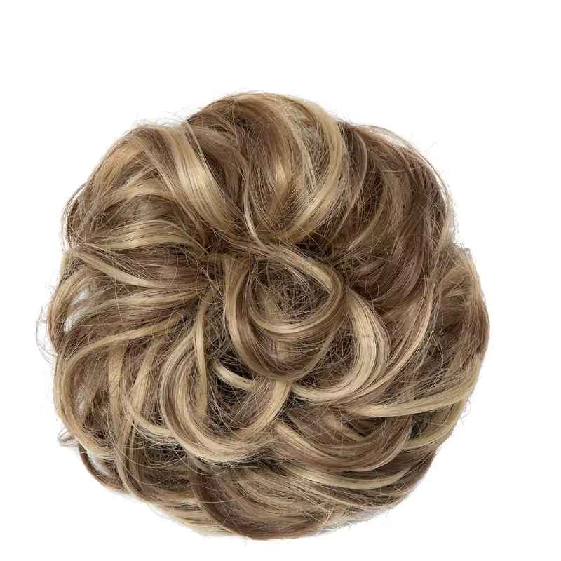 Curly Messy Bun Hair Scrunchie | Synthetic Heat Resistant Hair Piece