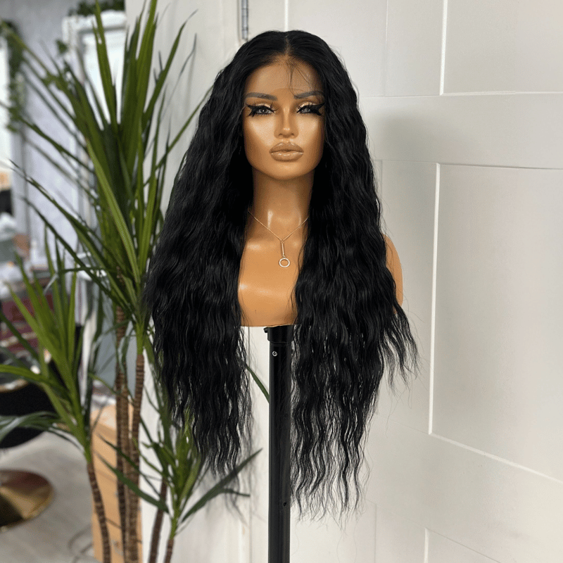 Perruque noire à lace front de 76 cm (30 pouces) - Chyna