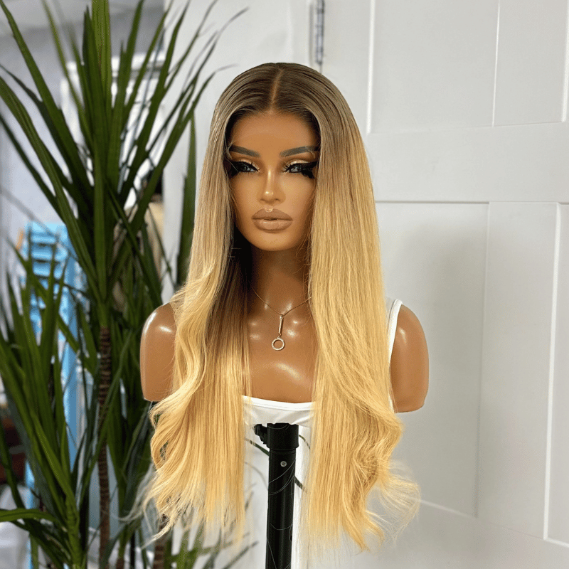 MADISON – 22" Bleach Blonde Human Hair 5×5 HD Lace Wig