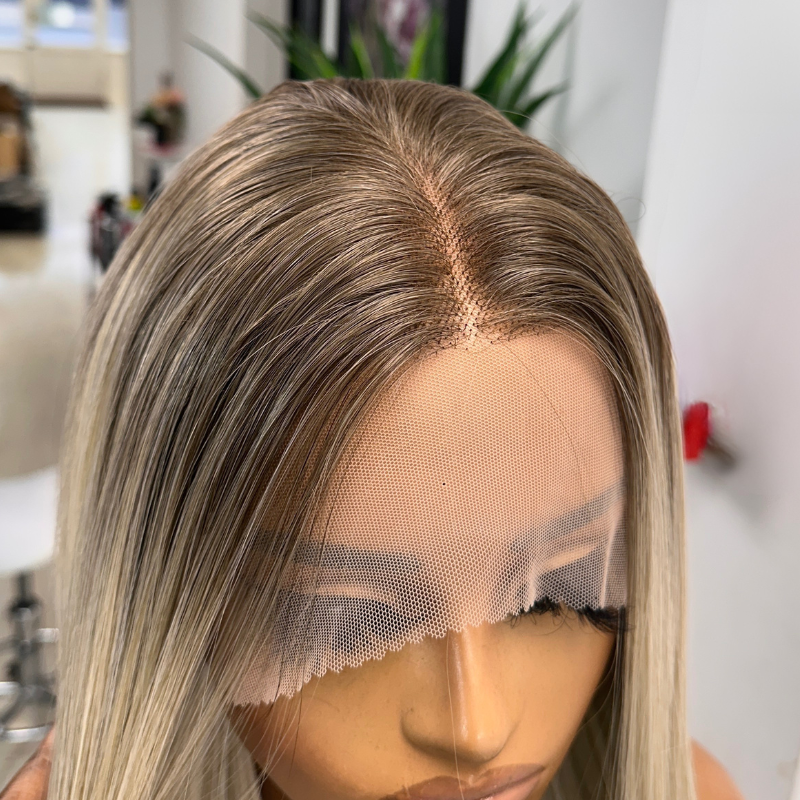 ILARIA 24 Inch Straight Lace Front Wig | 13×6 Free Part Blonde Wig - estellewigsandmore.co.uk