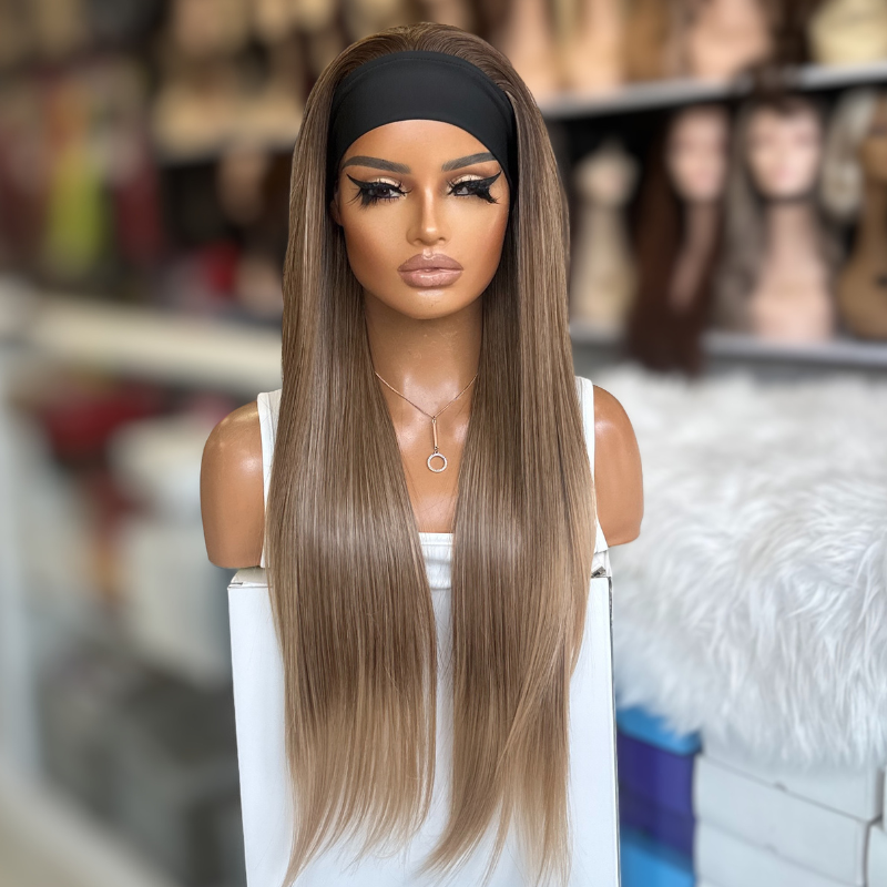 Esme – Long Rooted Rich Caramel Blonde Headband Wig