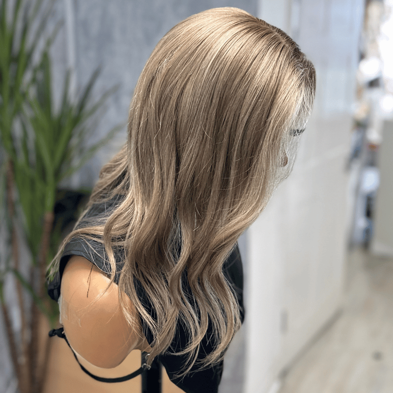 ANKI -12" Neutral Blonde Human Hair HD Lace Front Wig - estellewigsandmore.co.uk