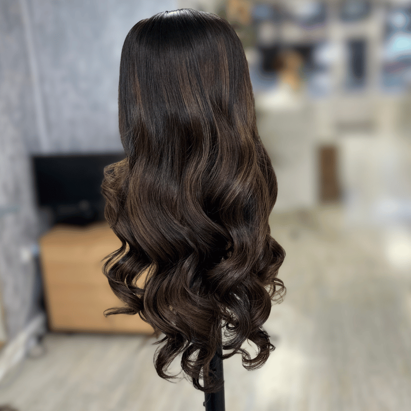 U-Part Human Hair Wig Warm Luxe Brunette - estellewigsandmore.co.uk