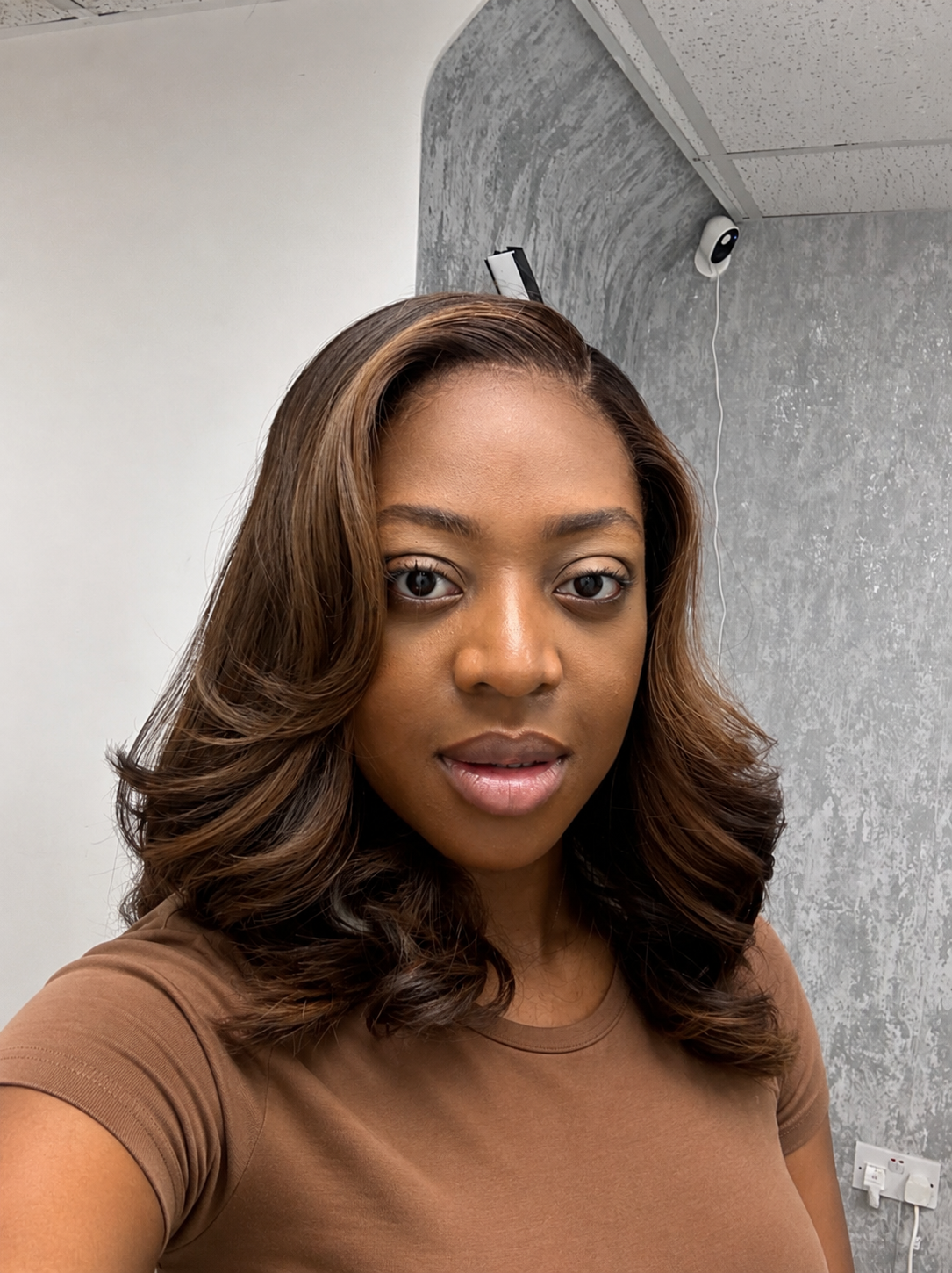 OLA/5 – 14” Black/Brunette Human Hair Lace Closure Wig - estellewigsandmore.co.uk