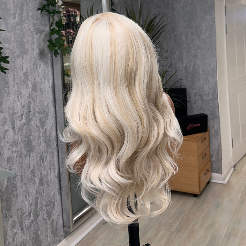 Celeste- Platinum Blonde synthetic 13×6 Lace Front Wig - estellewigsandmore.co.uk