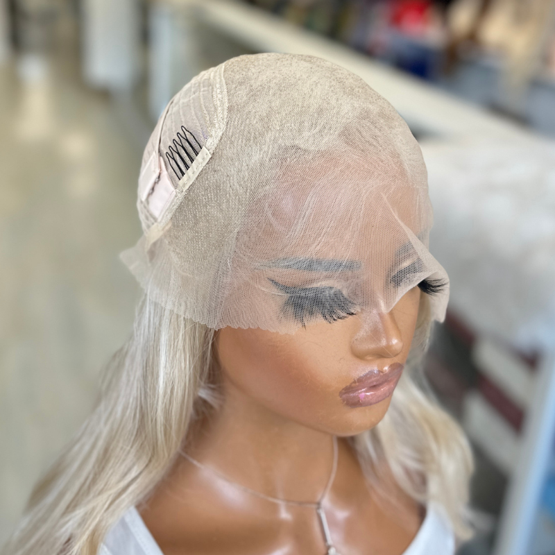 Yazmine/28-Long Light Blonde Synthetic Lace Front Wig
