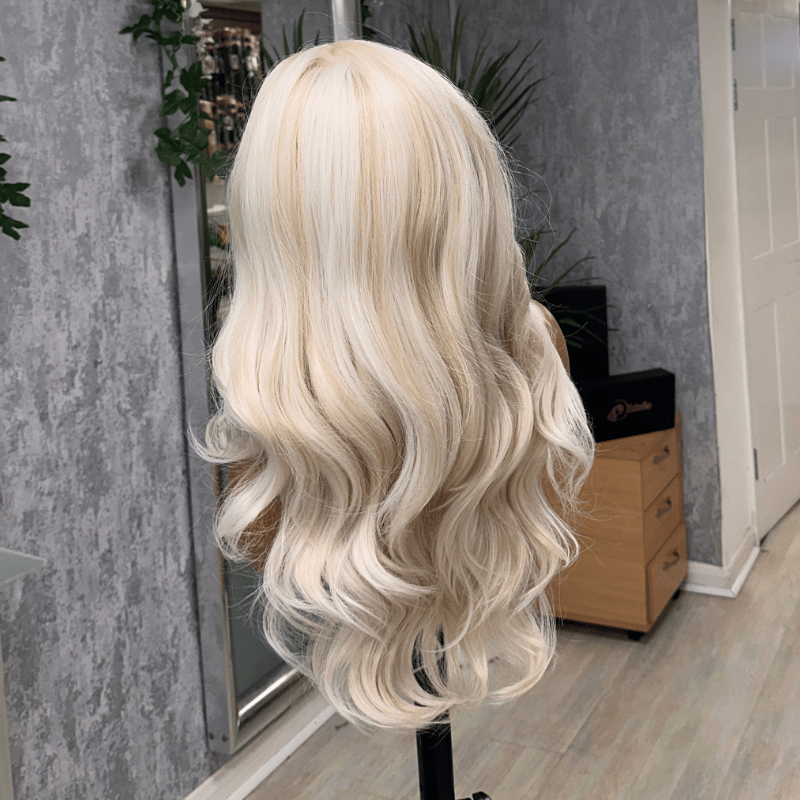 Celeste- Platinum Blonde synthetic 13×6 Lace Front Wig - estellewigsandmore.co.uk