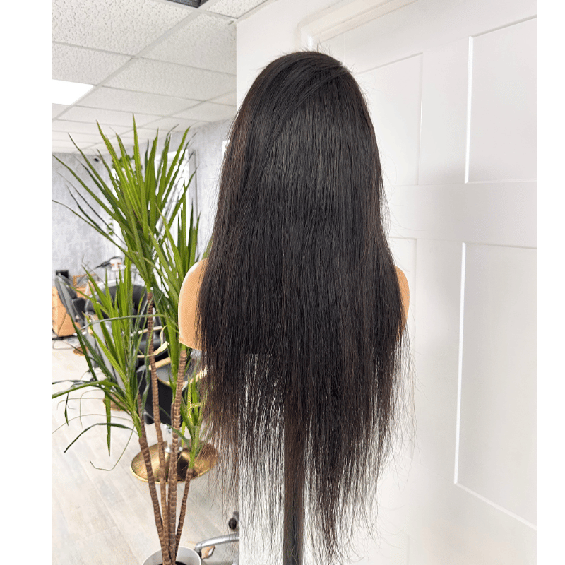 EWD 151-24" Natural Black Human Hair Full Lace Wig – Final Sale