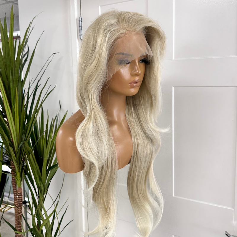 EWD 146 -Long Light Golden Blonde Synthetic Lace Front Wig