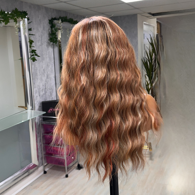 Ivy | Warm Mocha Caramel Loose Wave Lace Front Wig – Scandi Hairline-Ivy - estellewigsandmore.co.uk