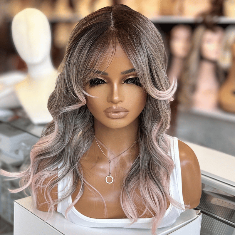 Nubi -14" Layered Wavy Fringe Wig | T-Lace Part | Heat-Friendly Synthetic Wig