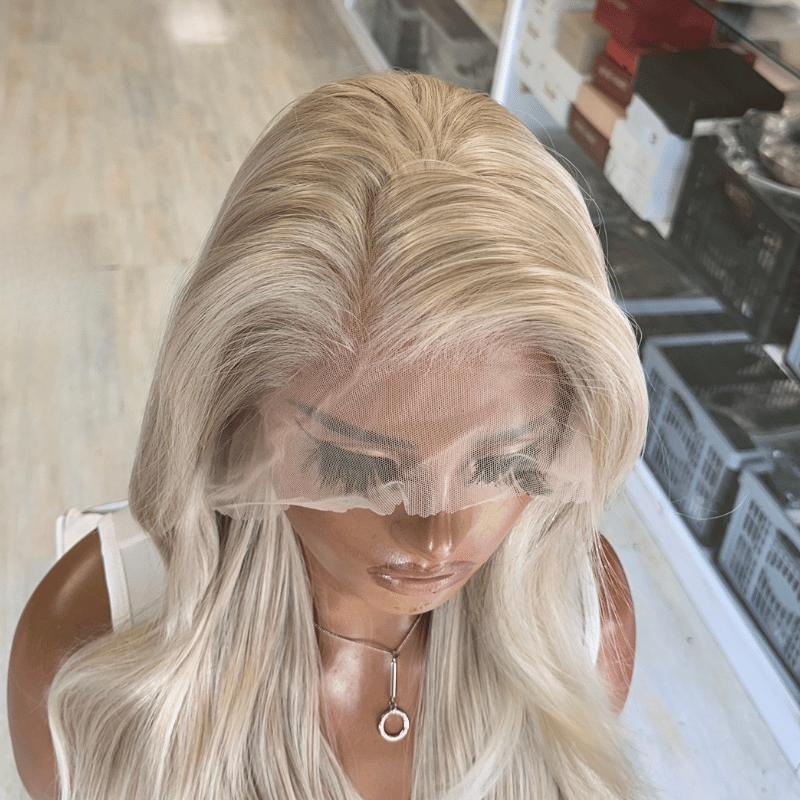 Yazmine/28-Long Light Golden Blonde Synthetic Lace Front Wig