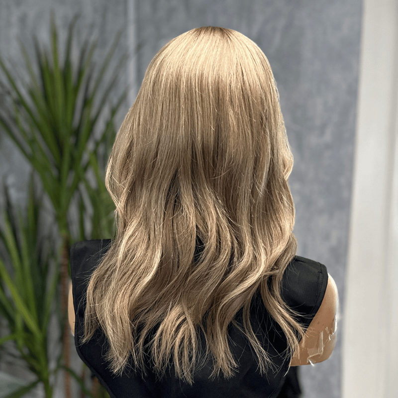ANKI -12" Neutral Blonde Human Hair HD Lace Front Wig - estellewigsandmore.co.uk
