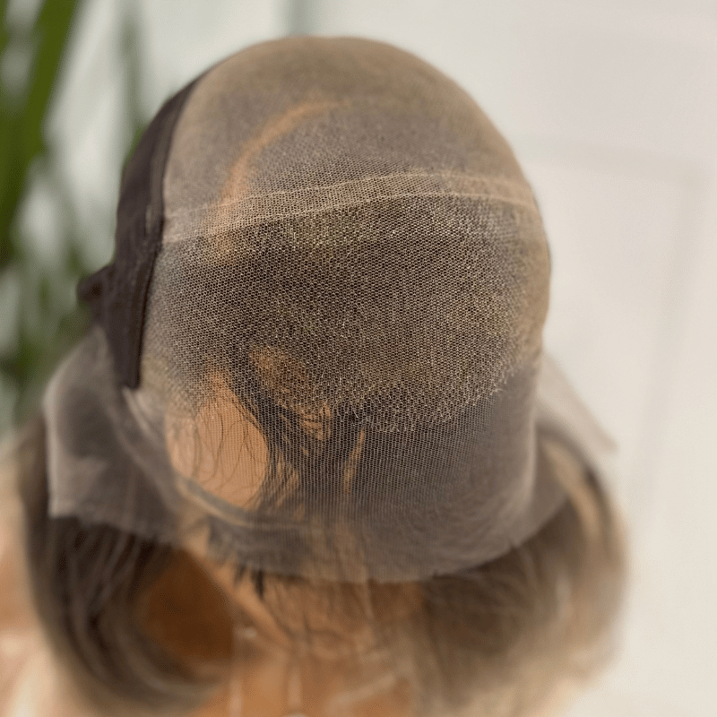 GEMY – 20" Mocha Beige Human Hair 5×5 Lace Wig