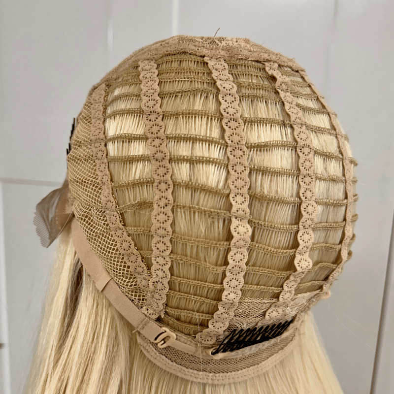 EWD 28- Long Light Blonde Silk Base Synthetic Wig