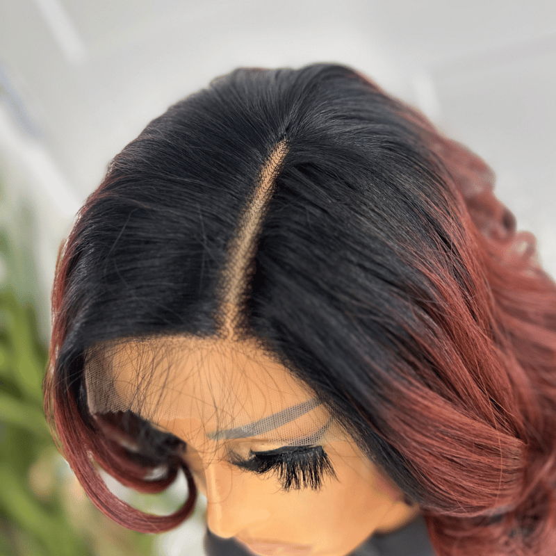 Perruque synthétique courte ondulée à boucles souples avec lace front - Simi