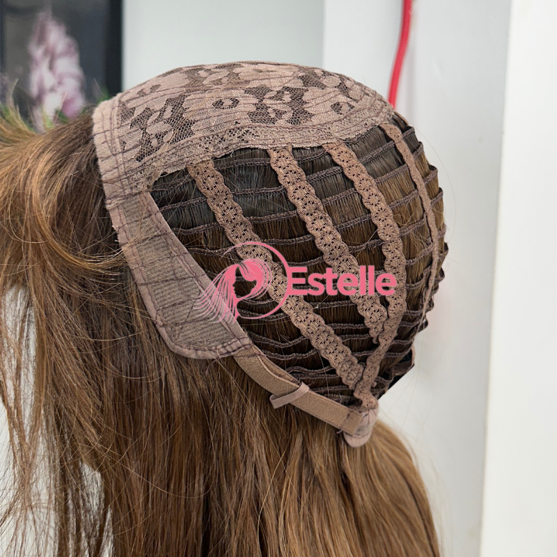 Millie -Rich Brunette Auburn Full Cap Wig with Fringe - estellewigsandmore.co.uk