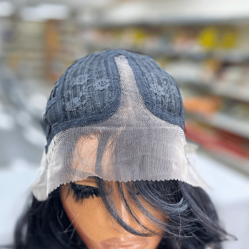 Nubi -14" Layered Straight Fringe Wig | T-Lace Part | Heat-Friendly Synthetic Wig