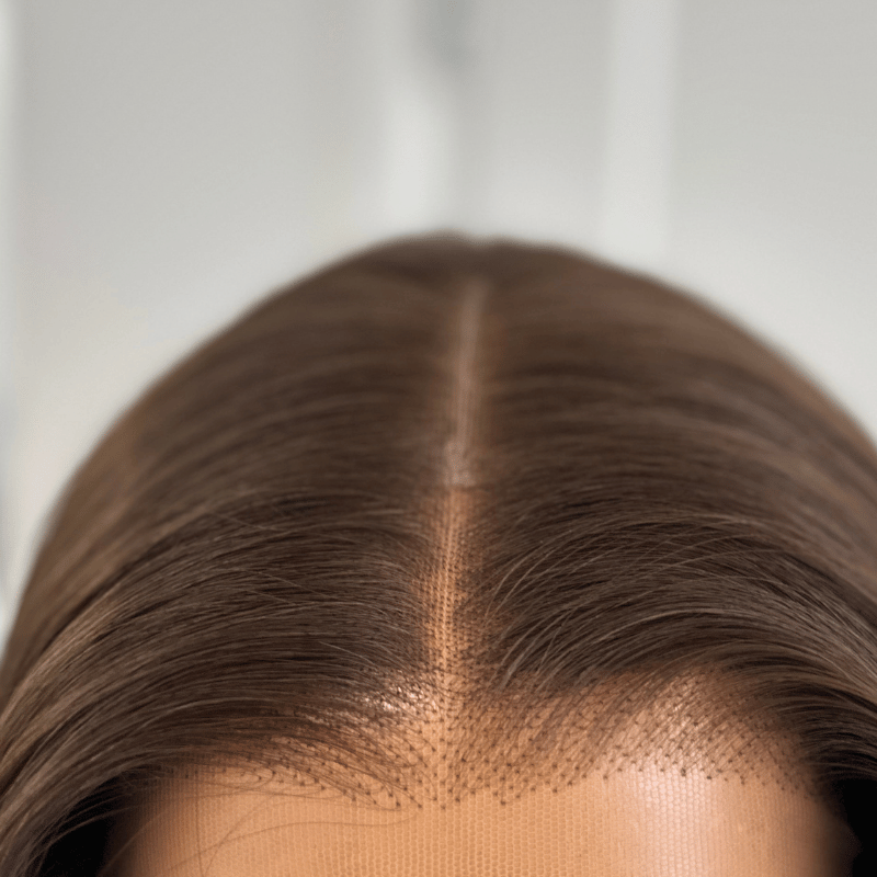 Alara -22” Brunette Caramel Blend Virgin Human Hair Wig - estellewigsandmore.co.uk