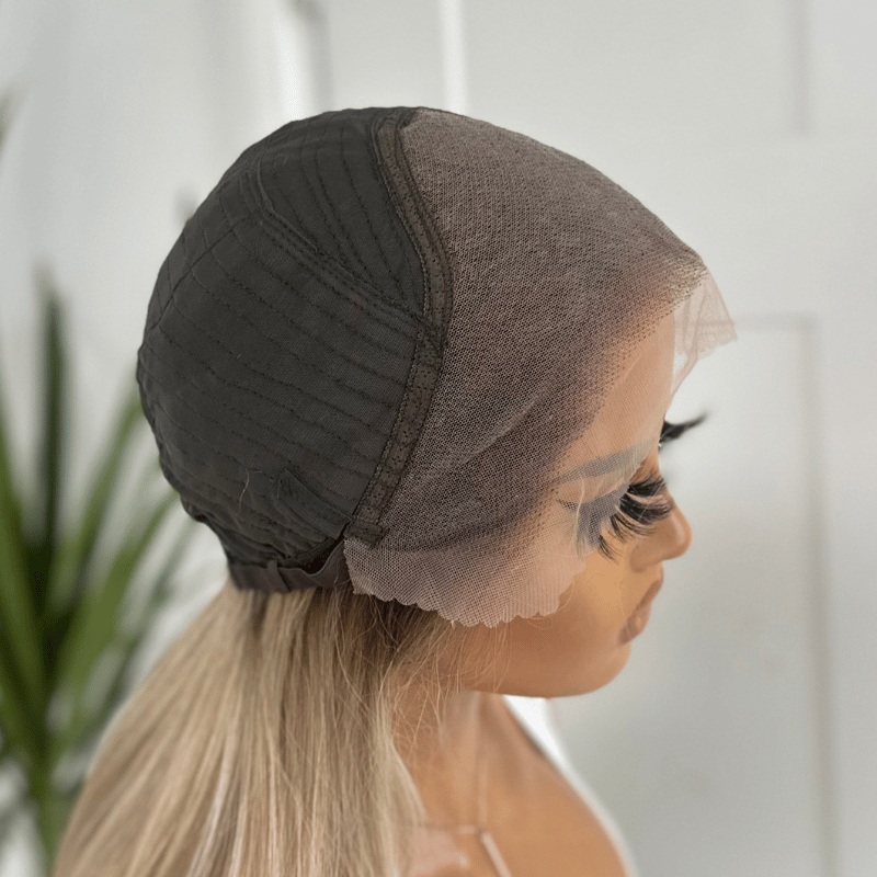 Missy- Rooted Light Blonde Human Hair Blend 13x6 HD Lace Front Wig