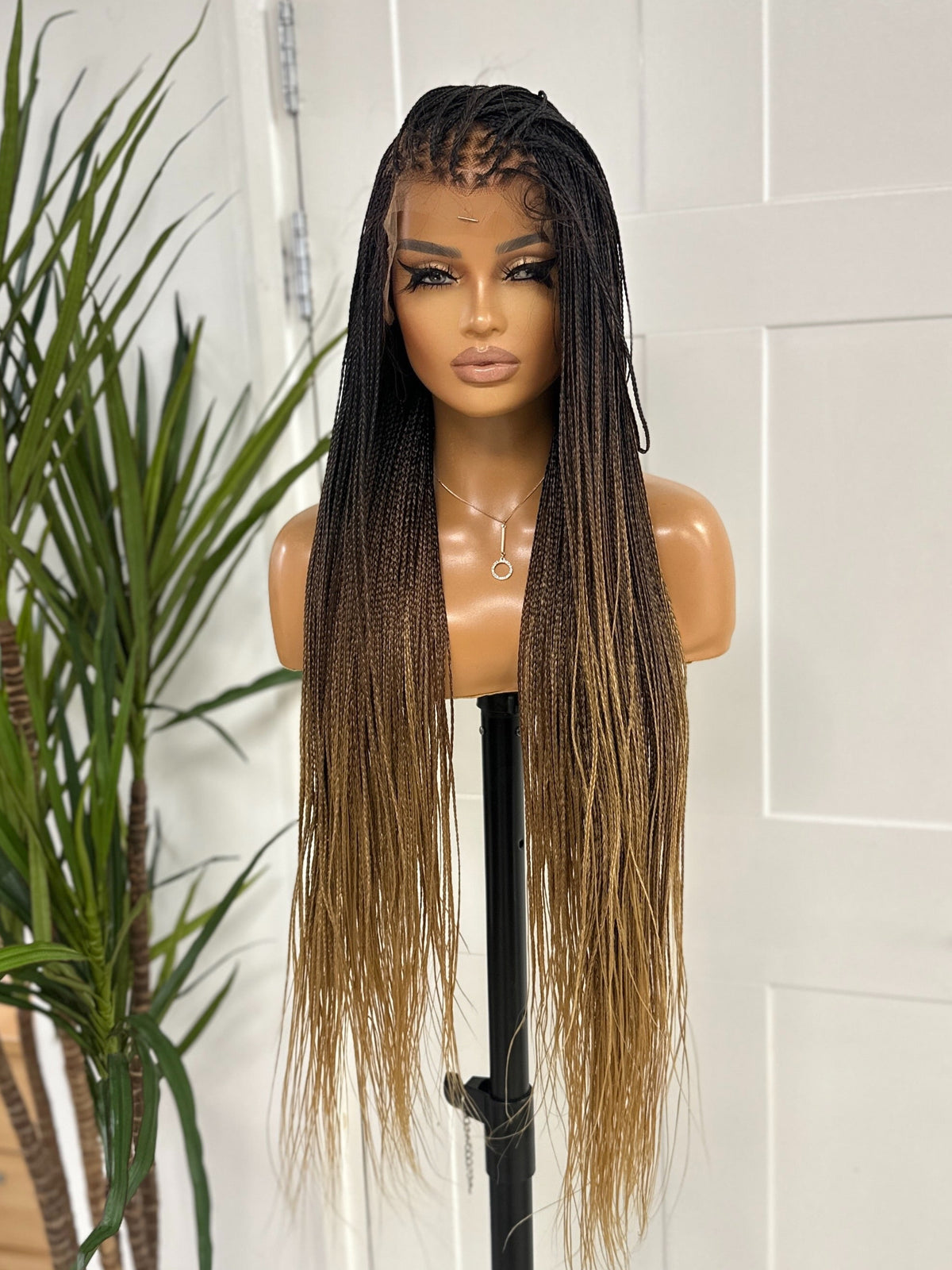 30 inches 3 Tone Straight Braided Wig | Ready to ship -ZAFORA