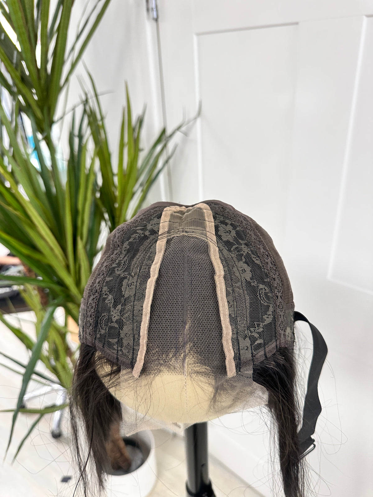 8 inches Natural Black Human Hair Lace Closure Wig-SUGAR - estellewigsandmore.co.uk