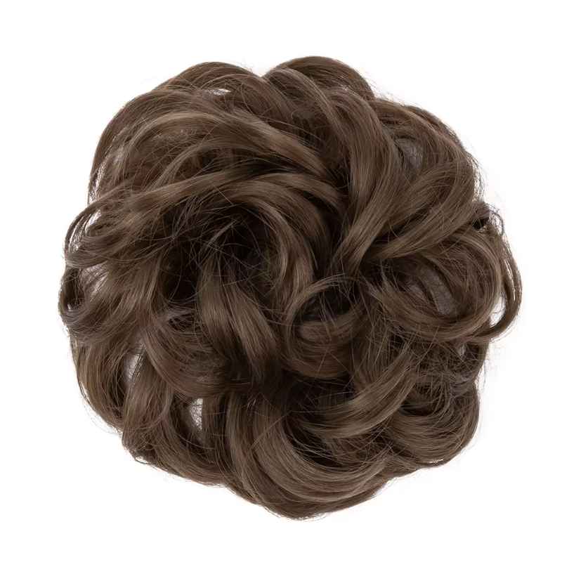 Curly Messy Bun Hair Scrunchie | Synthetic Heat Resistant Hair Piece