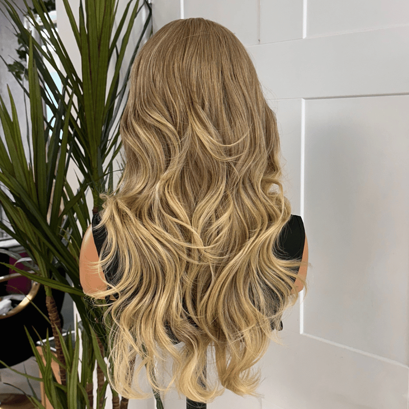 Dark Blonde Luxe Waves Headband Wig | 20 nch Synthetic Heat Safe Wig--Esme/356 - estellewigsandmore.co.uk wigs