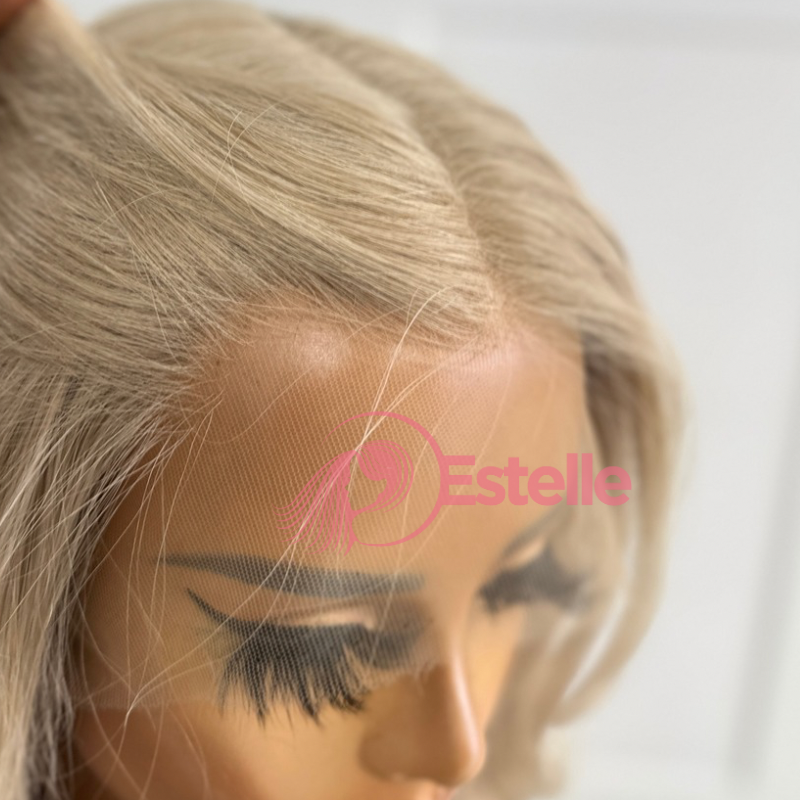 20'' Beige Blonde Ombre Lace Front Human Hair Wig-Adina - estellewigsandmore.co.uk