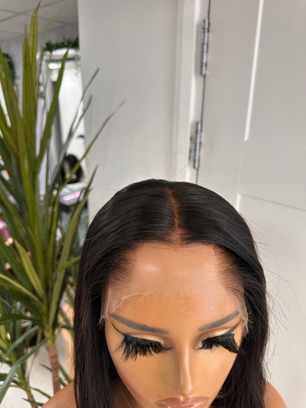 10'' Natural Black 100% Virgin Human Hair Lace Front Wig- ES 011