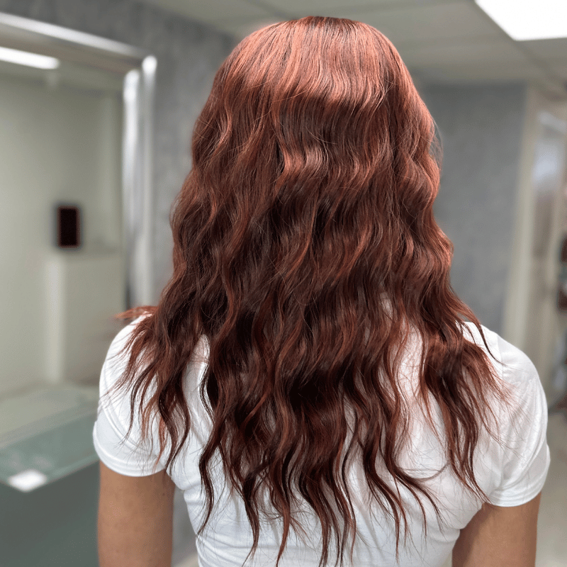 Copper Red & Auburn Synthetic Lace Front Wig-IVY - estellewigsandmore.co.uk