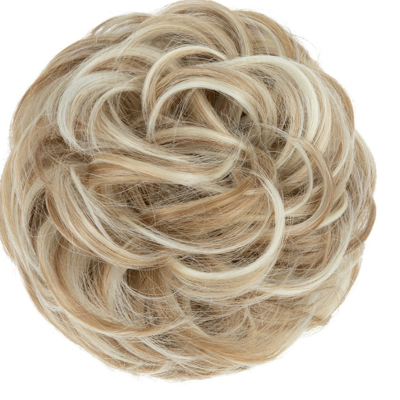 Curly Messy Bun Hair Scrunchie | Synthetic Heat Resistant Hair Piece