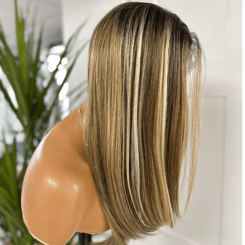 Straight Ash Brown & Golden Blonde| Heat Safe Synthetic Lace Front- Chantilly
