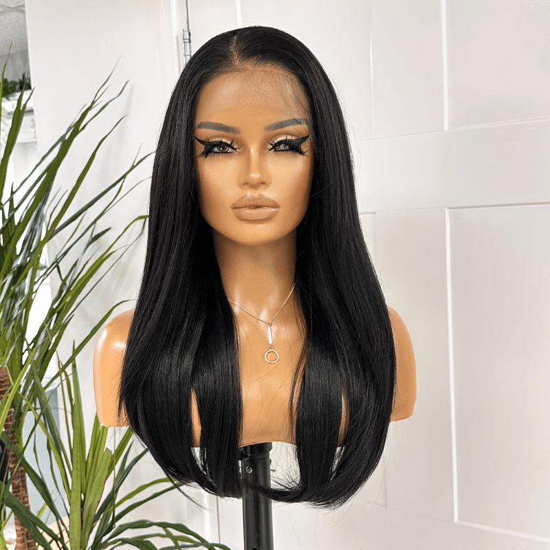Straight Natural Black| Heat Safe Synthetic Lace Front- Chantilly
