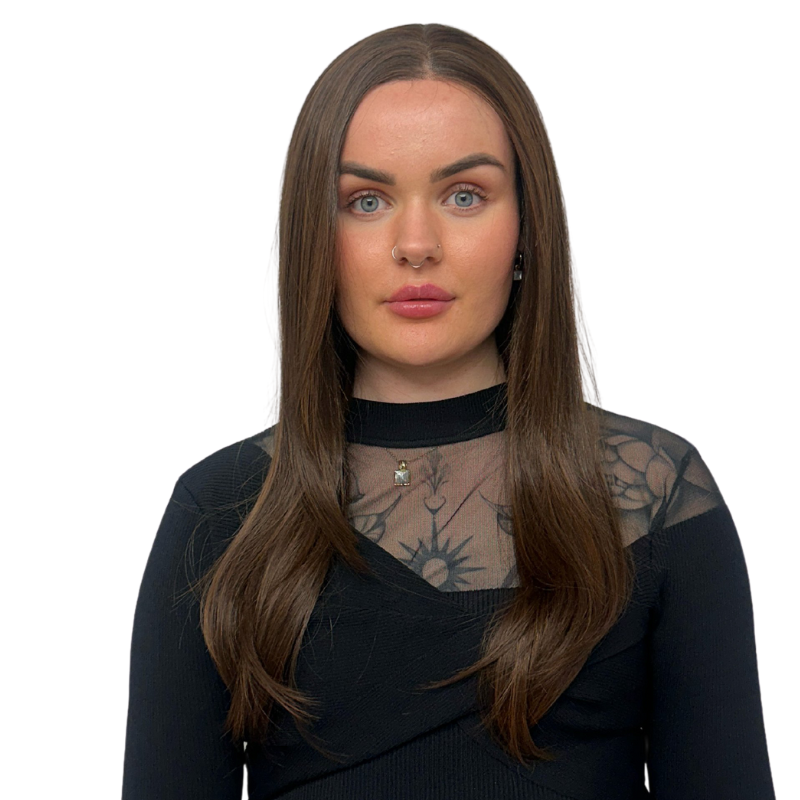 Straight Layered Mixed Rich  Brown Synthetic Lace Front Wig-ATHENA