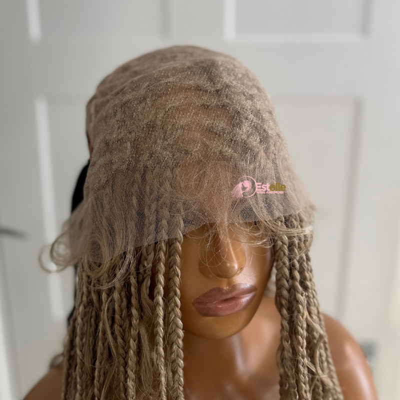 Light Blonde Mix Long Braided Boho Lace Front Wig -KAILANI - estellewigsandmore.co.uk