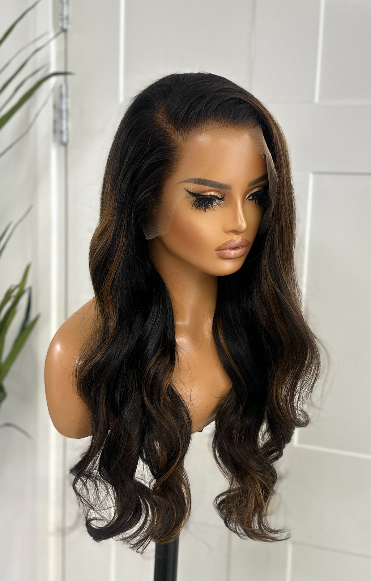 22 inches Black/Auburn HD Lace Front Human Hair Wig-TOFA - estellewigsandmore.co.uk Human Hair Lace Front Wig