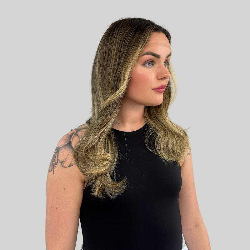 16'' Rooted Brown/Blonde Human Hair HD Lace Frontal Wig-JULIA - estellewigsandmore.co.uk human hair wig