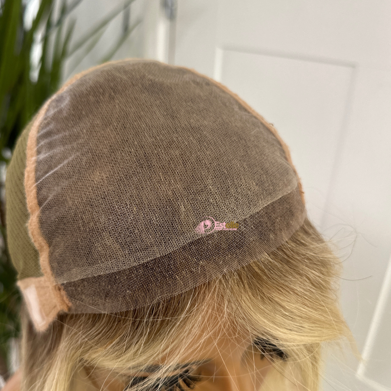 Short Rooted Blonde Full Lace Human Hair Wig-PEARL - estellewigsandmore.co.uk Human Hair Wig