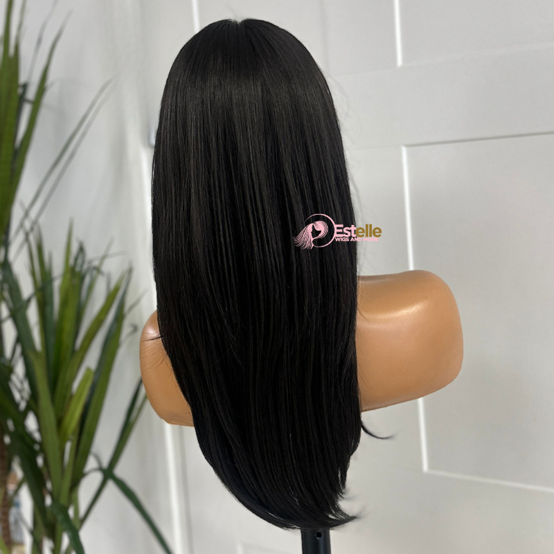 Layered Natural Black Monofilament Synthetic Lace Front Wig-EVIE - estellewigsandmore.co.uk Synthetic Lace front wig