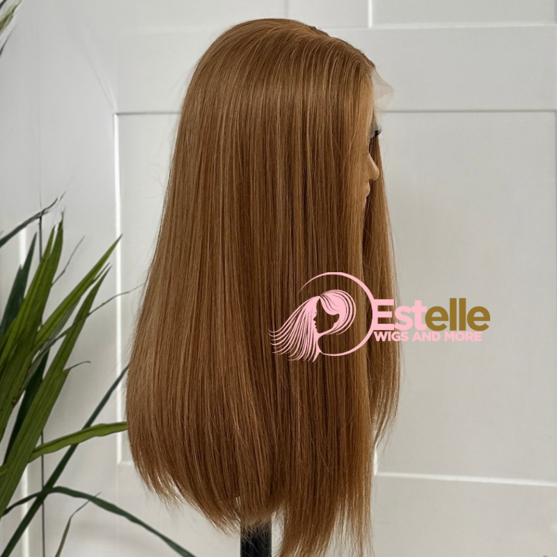 Long Light Auburn Straight Synthetic 13x6 Lace Front Wig-SIRA - estellewigsandmore.co.uk