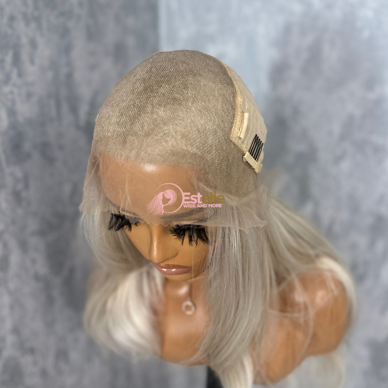 Long Light Champagne Blonde Synthetic Lace Front Wig-SORRIE/101 - estellewigsandmore.co.uk Synthetic Lace front wig