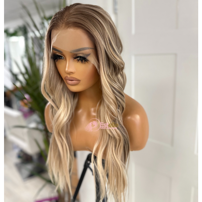 Long Mixed Blonde Wavy Synthetic Lace Front Wig-DI/04 - estellewigsandmore.co.uk Synthetic Lace front wig