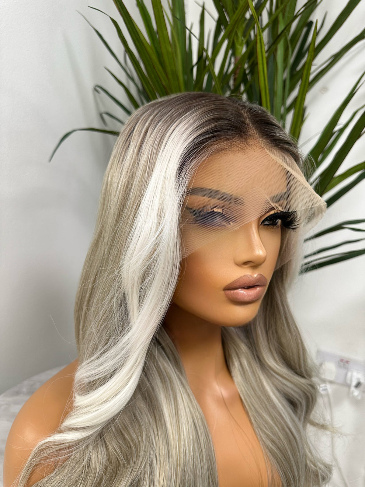 Long Rooted Ash Blonde Mix Lace Frontal Synthetic Wig-JEAN - estellewigsandmore.co.uk Synthetic Lace front wig