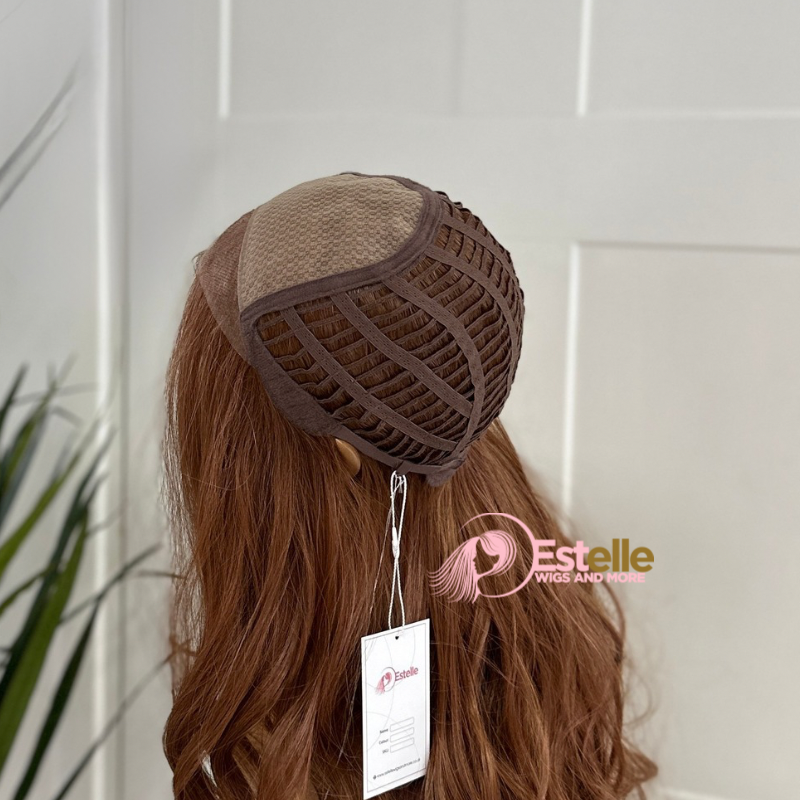 Redish Brown/ Pink Mix Monofilament Synthetic Lace Front Wig-LUCIA - estellewigsandmore.co.uk Synthetic Lace front wig