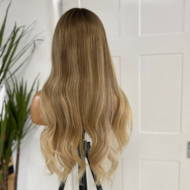 20 inches Rooted Mixed Blonde Human Hair Wig-HARIS - estellewigsandmore.co.uk