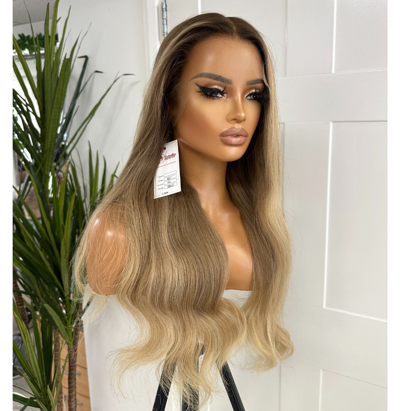 20 inches Rooted Mixed Blonde Human Hair Wig-HARIS - estellewigsandmore.co.uk