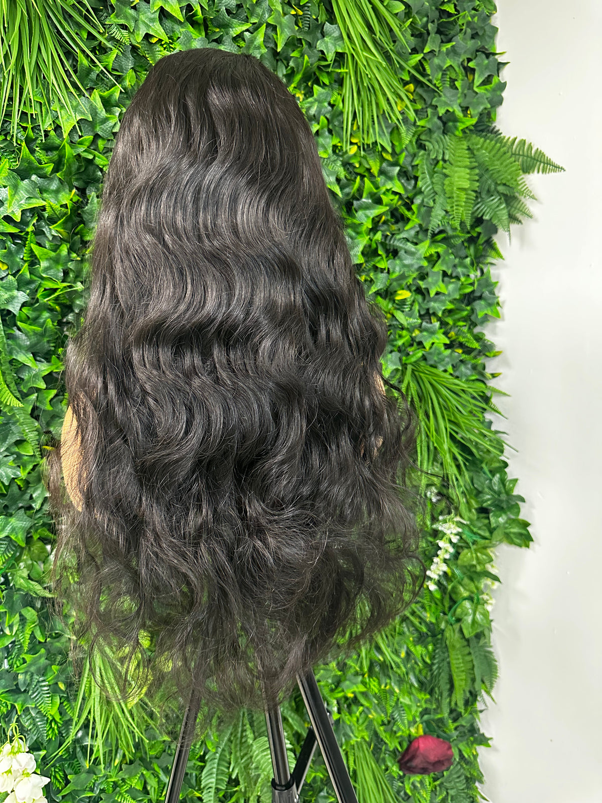 22 inches Natural Black HD  Full  Lace  Human Hair Wig  -EVA - estellewigsandmore.co.uk