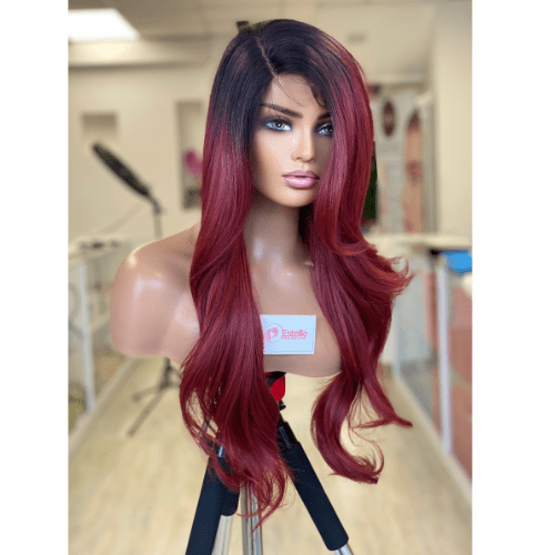 Multitonal Long Straight Layered Synthetic Lace Front Wig-ALICE - estellewigsandmore.co.uk